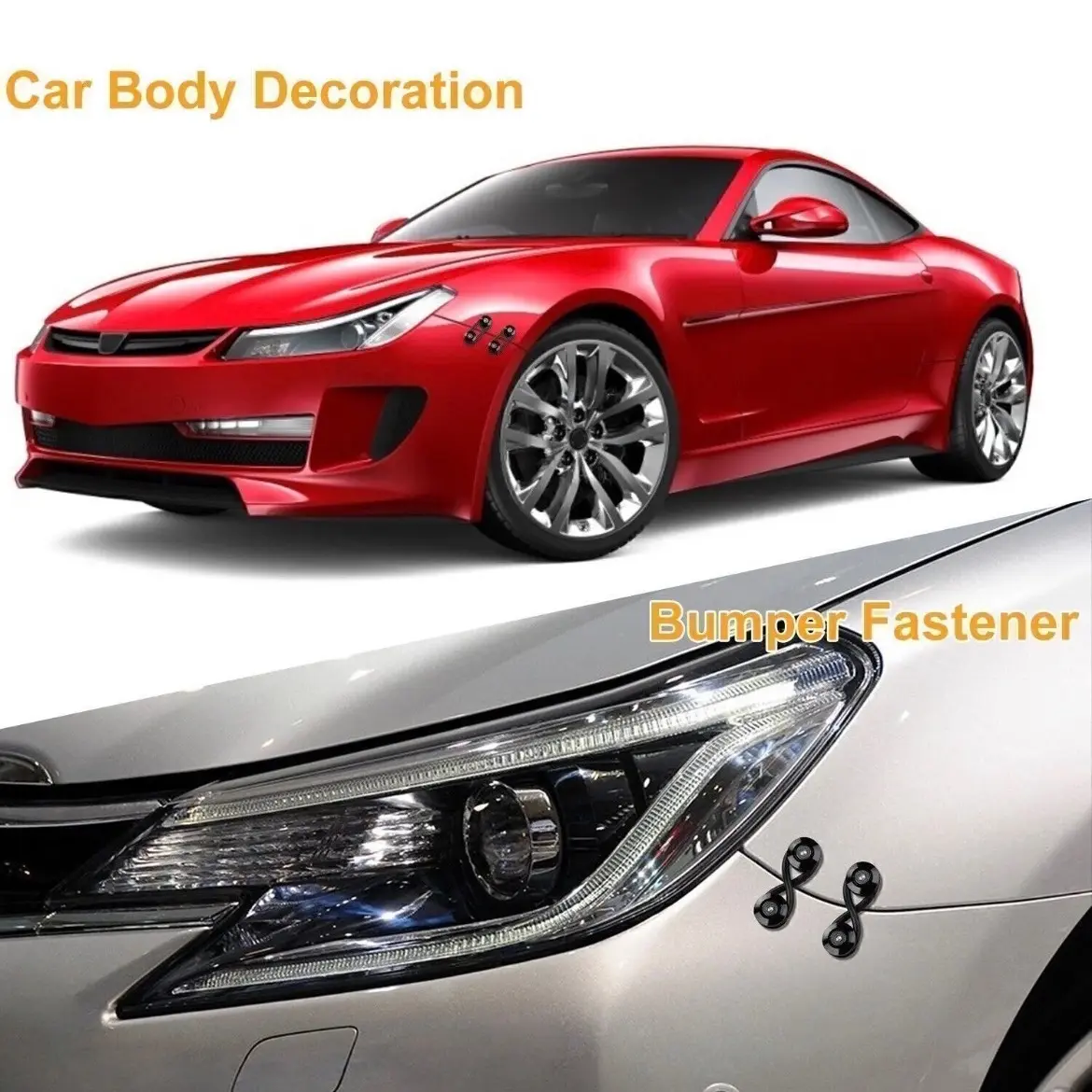 10Pcs/5Set Car Quick Release Fasteners Bumper Holder Trunk Fender Hatch Lids Kit