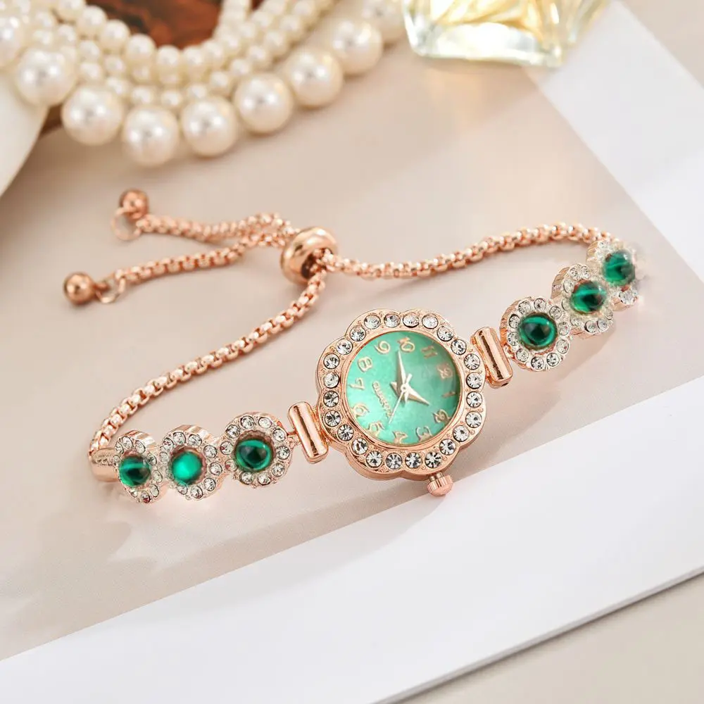 Women Crystal Quartz Watch Elegant Rhinestone Inlaid Analog Wrist Watch Luxury Slim Fashion Dress Watch, All Match Jewelry Timepiece for Daily Wear, Party, Dating, Birthday & Holiday Gift (Gold Silver Rose Gold Colors)