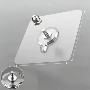 20 self-adhesive picture hooks, screw stickers without drilling holes, heavy-duty picture holder, no nails included, 16mm nail-free wall hooks, suitable for hanging in bathrooms and kitchens, sticky hooks.