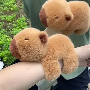 Soft Polyester Capybara Plush Toy - Kawaii Stuffed Animal with Big Eyes, Light Brown Cute Plushie, Mini Doll for Home/Office Decor, Birthday/Christmas Gift, Soft Cuddly Gift for Animal Lovers, Collectors - Durable & Easy-Care