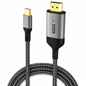 【Father's Day】USB C to HDMI Cable 4K@60Hz, Type C to HDMI Cord Compatible with iPhone 15/16/17, MacBook, iPad Pro, Galaxy, for TV/Monitor/Projector