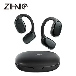 ZIHNIC S11 Wireless Open Ear Headphones,Bluetooth 5.4 Earbuds With Charging Case, Comfort Wireless Earbuds,IPX5 Waterproof,Black Audio Electronic Earphones