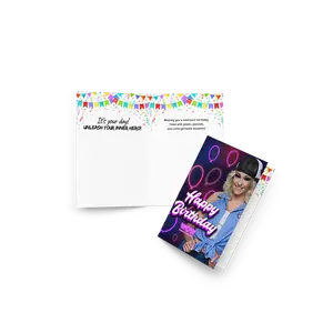 Holly Swag Birthday Card