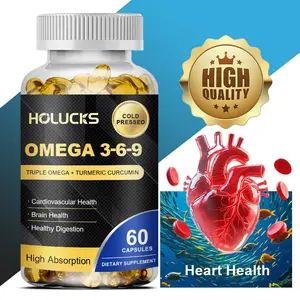 Fulimiks Omega 3, 6, 9 Supplement Capsules -for Cardiovascular, Liver, Brain, Muscle, Skin, Emotional Health - with Flaxseed, Sunflower Seed Oil, Fish Oil & Turmeric-Hypoallergenic, 60 Softgel