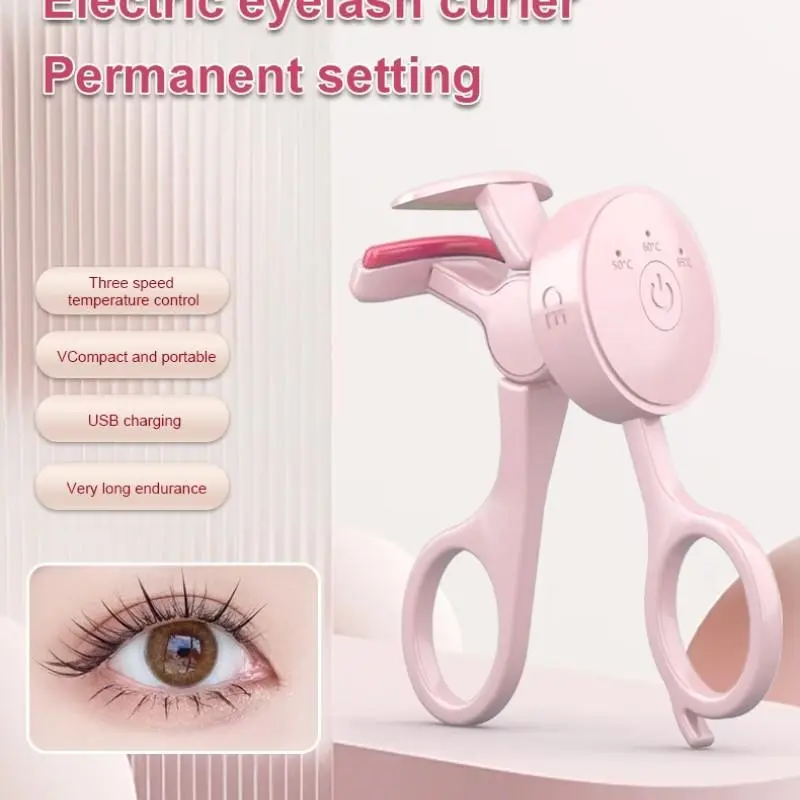 Electric Eyelash Curler, Heated Eyelash Curler, Vintage Small Heating Electric Clip, Rechargeable Portable Lash Curler, Rechargeable Lash Tool, Perfect for Beauty, Styling and Convenience