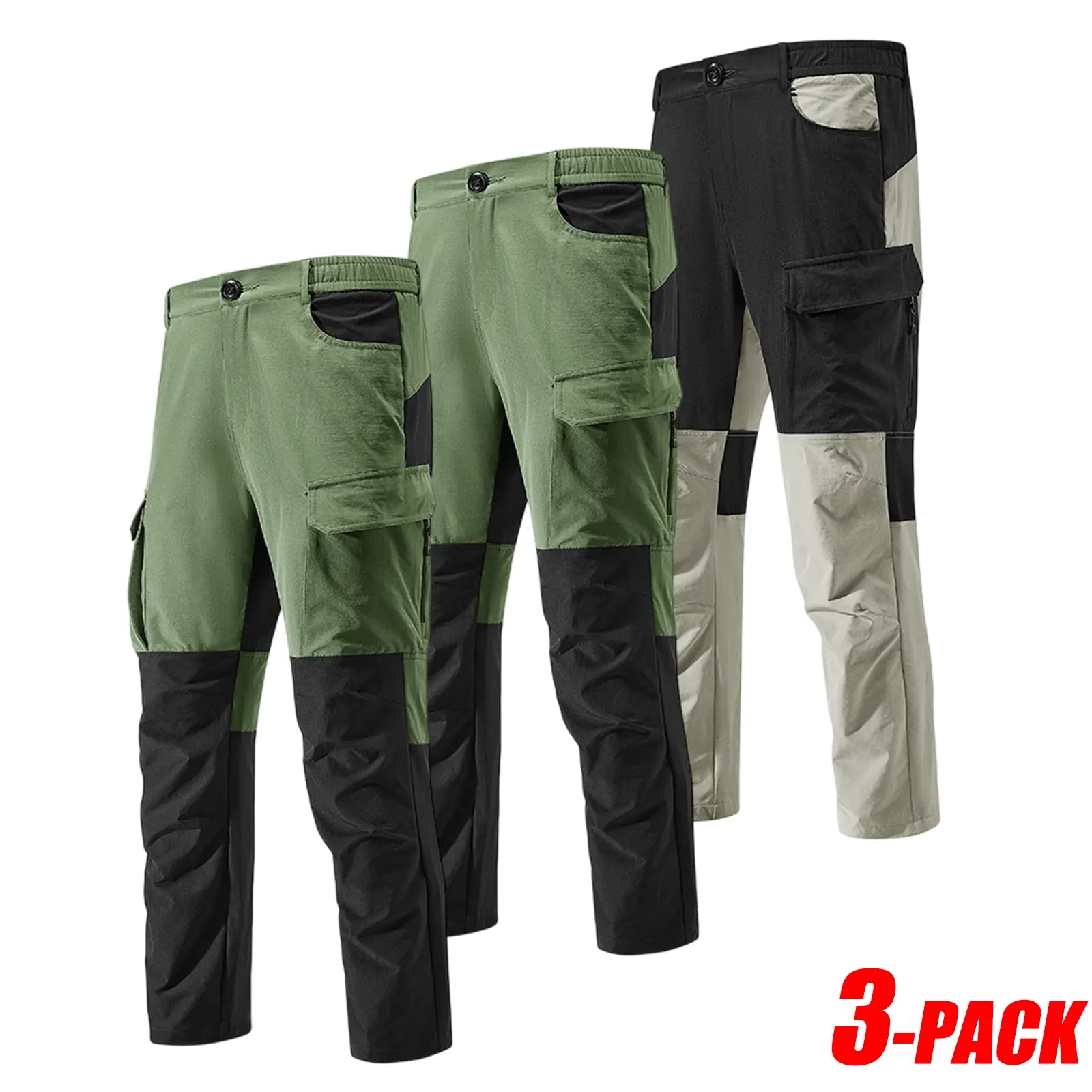 3-PCS-Green + Green + Khaki