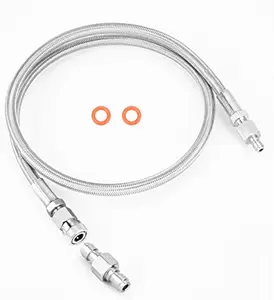HK Paintball Airsoft Fill Whip Hose Extension 4500 Psi PCP, 36 inch Stainless Steel Air Fill Station & Charging System with Universal Quick-Disconnect Plug Adapter