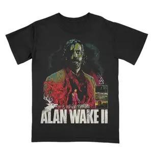 Alan Wake II - It's Hungry for More T-shirt , Shirts men, Men gifts, Vintage shirt ,Men's Regular Fit Graphic,Unisex Graphic T-shirt