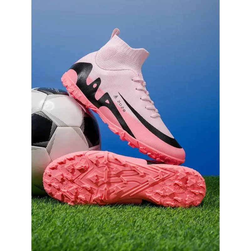High-Top Youth Adult Unisex Soccer Training Shoes, Durable Breathable ...