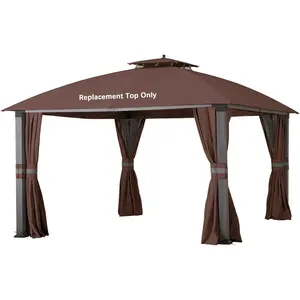 10X12 Replacement Gazebo Top for Eagle Brooke Gazebo Model A101007600, A101007603, A101007604, (Brown)