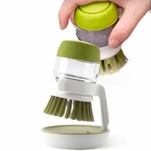 CleanEase Kitchen Dish Scrubber Brush Set - Ergonomic Handle Design - 3 Pack for Dishes, Sink, Bowls, Pots, Pans, and Vegetables - Effortless Cleaning   DO Plastic