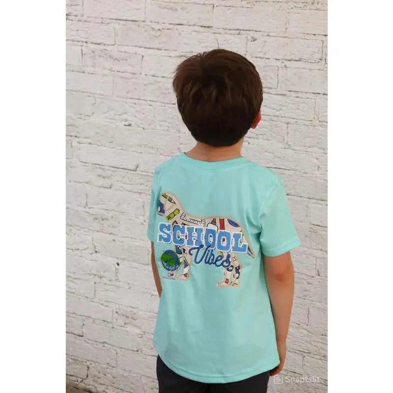 School Vibes Tee, Back To School Short Sleeve Youth Shirt, Going to school, Casual Cotton Tee, Gift for Son Daughter
