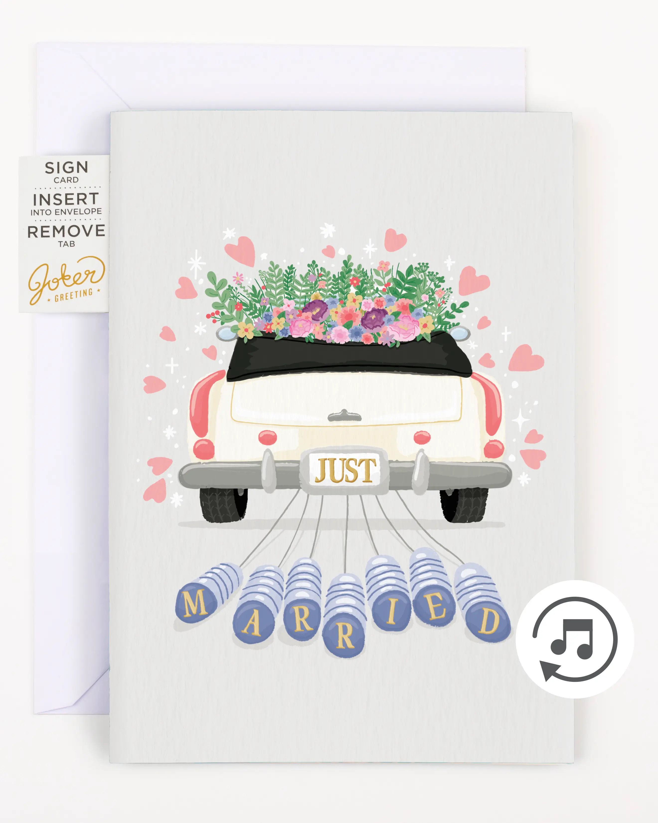 Endless Just Married Card With Glitter