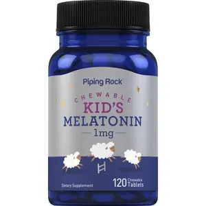 Piping Rock Kids Melatonin 1mg | 120 Chewable Tablets | Childrens Supplement | Non-GMO, Gluten Free