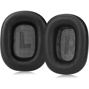 Lambskin Ear Cushions for Apple AirPods Max Headphones Replacement Earpads Sweat Proof Ear Cups Cushion Easy to Install with Magnet,Sheepskin and Memory Foam(Black)