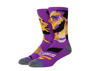 Stance Lebron James Profiler NBA Crew Socks Purple
