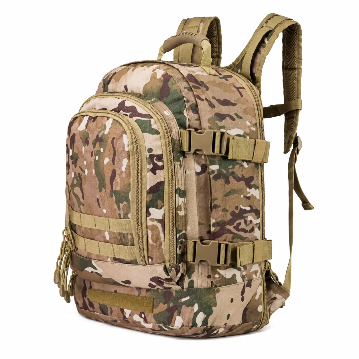 Tactical Expandable Multi-Compartment Backpack - 3-Day 39-64L Water-Resistant Synthetic ACU Camo Bag for Adults, Unisex Traveling, Hiking, Fits 17” Laptop, Sports & Outdoor Gym Bug Out Bag