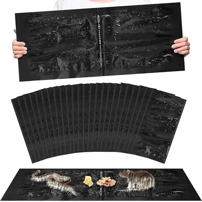 Mouse Glue Traps 2/4/6/8/10 Pack, Larger & Heavier Plastic Sticky Glue Traps with Extra-Strong Adhesive for Mice, Rats, Sticky Mouse Trap for Indoor Use, Easy to Set| Sticky Pads For Mice, Cockroaches, and Spiders