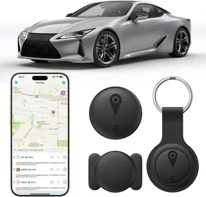 Portable Magnetic GPS Tracker—Compatible exclusively with iOS “Find My” feature, global real-time location tracking, no monthly fees or SIM card required, comes with a keychain and magnetic protective case, ideal for vehicles and other item (730-day life)