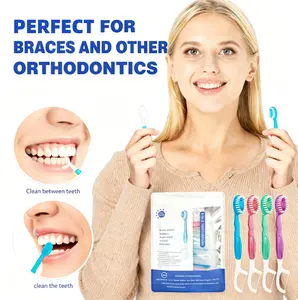 26Pcs/set Portable 5 in 1 Mini Toothbrush, Oral Care Tool for Home & Travel, Pre-pasted Toothbrush & Floss & Pick & Tongue Scraper Toothbrush Kit, Mouth Hygiene Teeth Cleaning Tool, Oral Hygiene Essentials