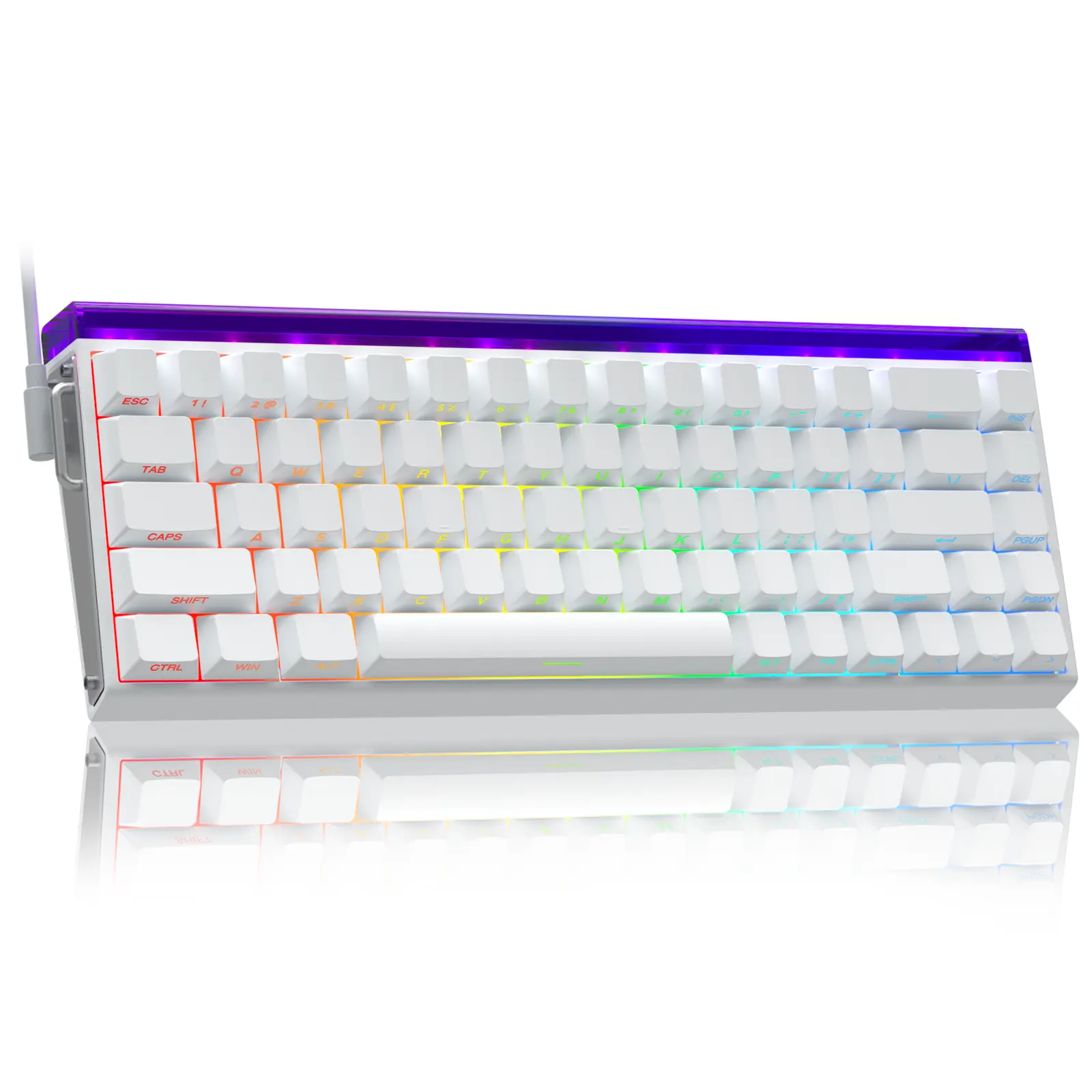 AULA Hero 68HE Hall Effect Magnetic Switch Keyboard, 68-Key Wired Gaming Keyboard with Rapid Trigger, Adjustable Actuation, 8K Polling Rate, 0.125ms Latency, RGB Backlit, Side-Printed PBT Keycaps