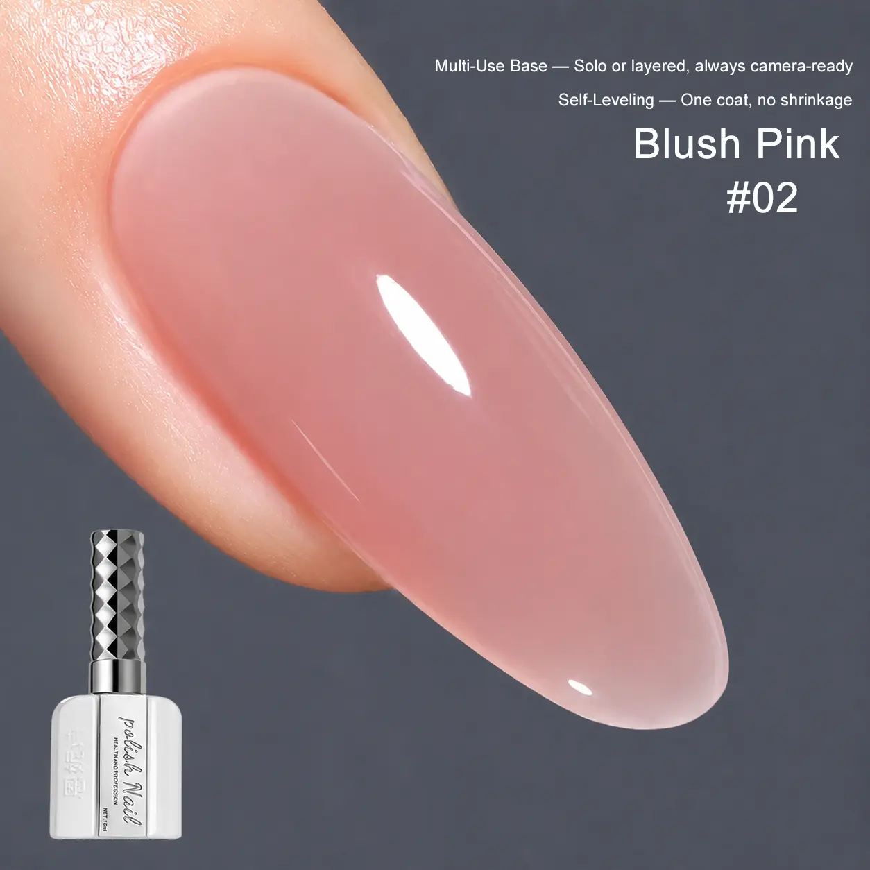 ANNIES Blush Pink Jelly Gel Nail Polish, Sheer Pink Nude Natural Nail Color, UV LED Soak Off Gel Polish, Glass Shine Finish Long Lasting DIY Gel Manicure Nail Art for Salon & Home Use