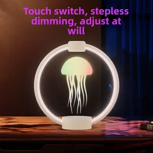 Magnetic Levitation Jellyfish Lamp - Latest Edition Cool Gadgets Desktop Ornament with Touch Switch and Stepless Dimming, Ideal for Weddings, Client Gifts