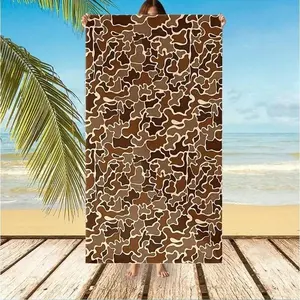 Large Beach Towel Highly Absorbent , Camouflage Print Beach Towels Lightweight Sand Free Essential For Summer, ldeal For Men, Women, Girls, , Adult Wind & Perfect For Beach, Party, Dry Travel, Camping，Must-Have Holiday Gift Mother's Day