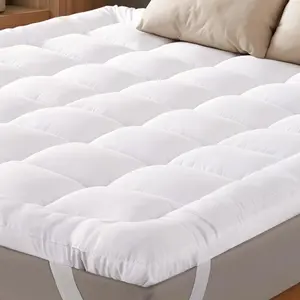 Ultra Soft Twin Mattress Topper - Cloud-Like Mattress Pad for Full Back Support - Breathable Cooling Material for Hot Sleepers, White