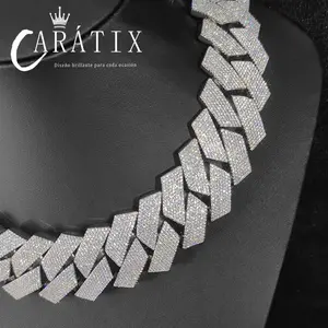 CARÁTIX - Big Size 30mm Jewelry Iced Out Miami Prong Cuban Chain Rapper Inlay 7 Rows CZ Cuban Link Chain Necklace For Men Valentine's Day Gift for Men & Girls & Boys Mothers' Day Gift #Springtok