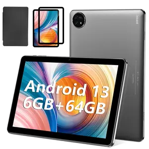 10.1 Inch Android 13 Tablet with Case, Quad-Core Processor 6000mAh Battery, 1280x800 IPS FHD Touchscreen 5MP+8MP Camera, Bluetooth, WiFi, Metal Body