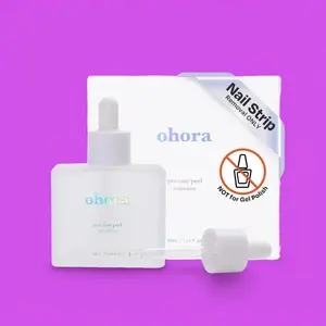 Ohora Easy Peel Remover - Semi-Cured Gel Nail Strip Remover with Hygienic Dropper, Vegan, Cruelty-Free, and Hypoallergenic - Nail Polish, Nail Care