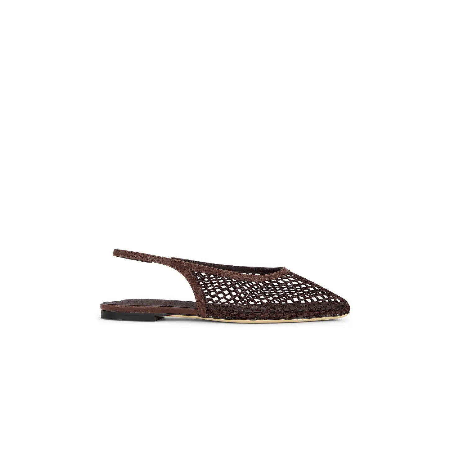 Tony Bianco Bosco Slingback Flat in Chocolate Mesh Tony Bianco Bosco Slingback Flat in Chocolate Mesh