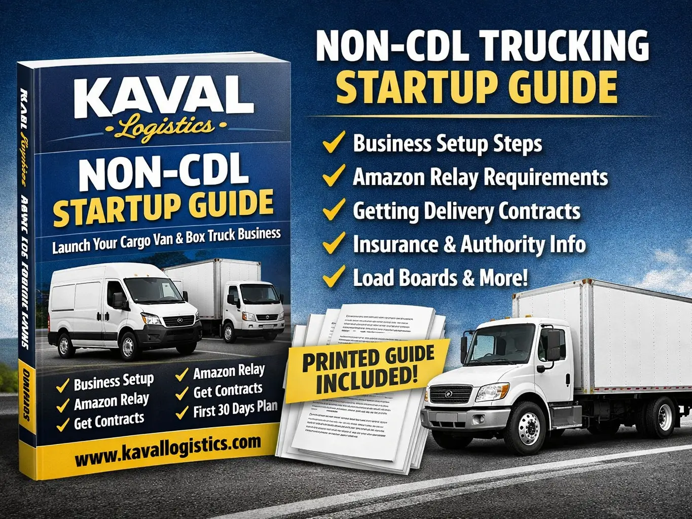 KAVAL Logistics Non‑CDL Startup Guide (Printed Manual)