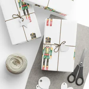 Nutcracker Christmas Wrapping Papers, Holiday Gift Wrap, Festive Wrapping Sheets, Xmas Present Wrap, Traditional Gift Packaging