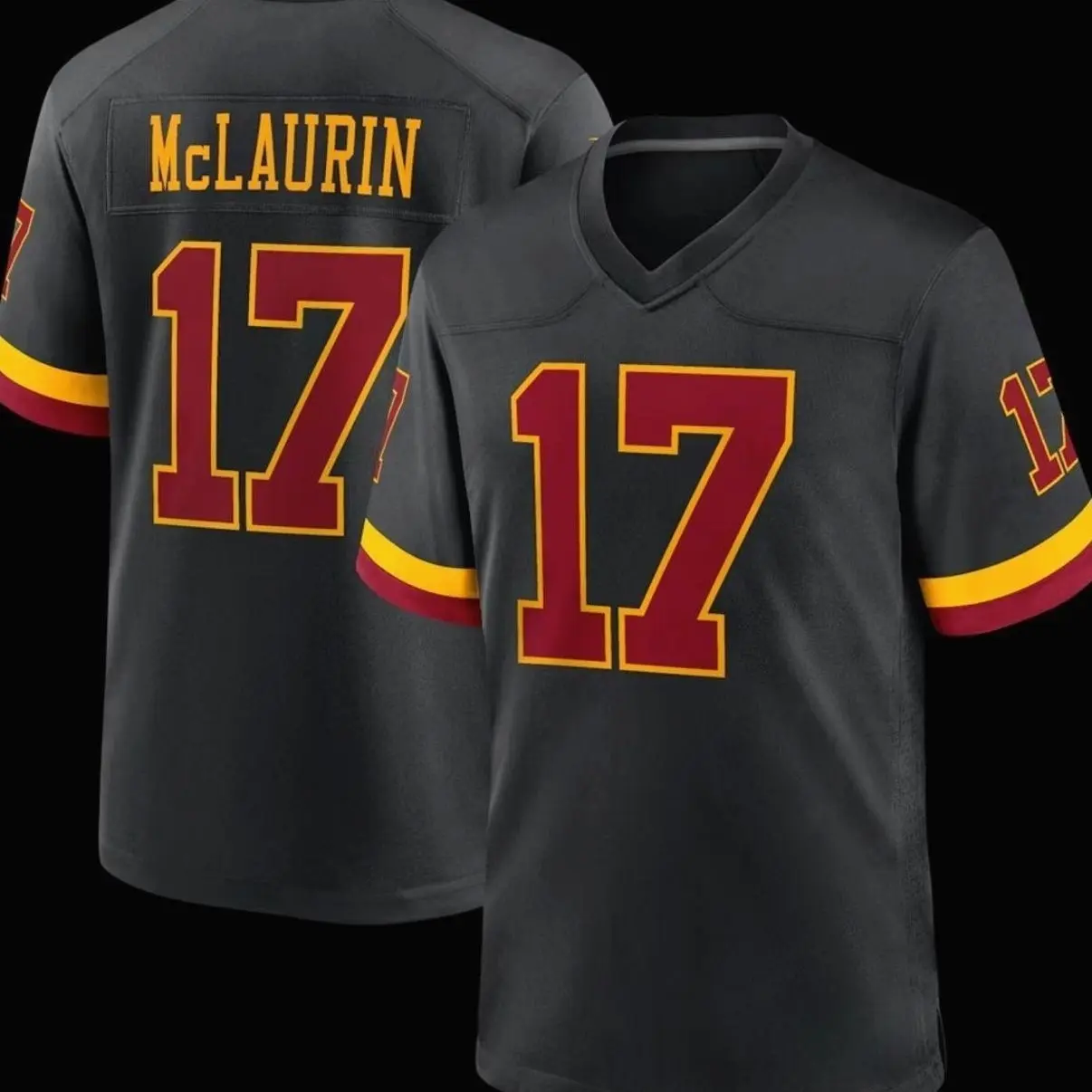 Unisex Football inspired by McLaurin 17 Washington Hail Raiser Alternate Game Jersey - Black