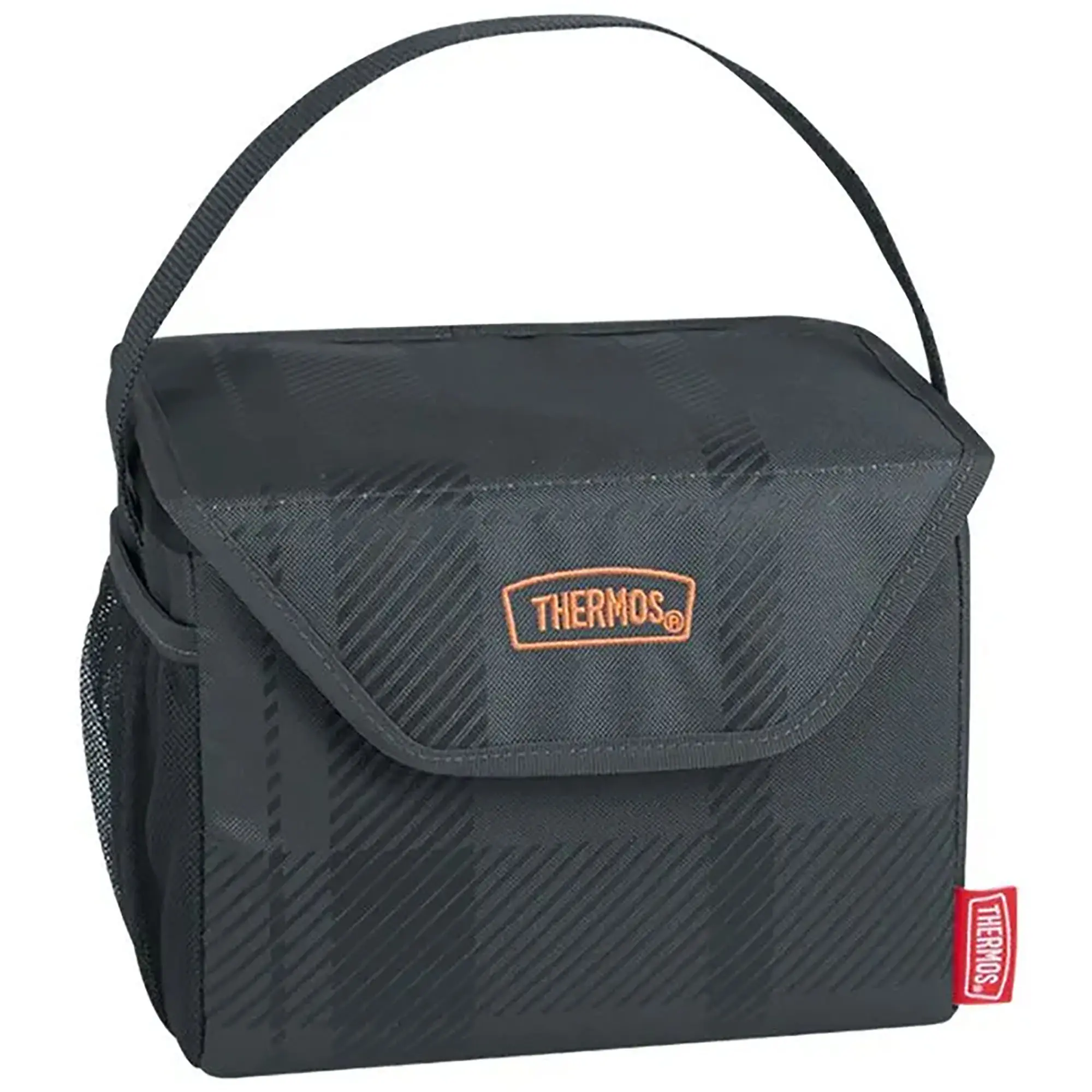 Thermos 6-Can Soft Cooler Bag - Charcoal Plaid, Durable Insulated Bag, Insulated Portable Cooler