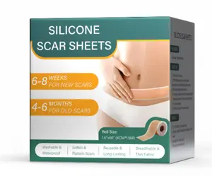 Silicone Scar Sheets for Scar Removal 1.6x60 Reusable Medical Grade Strips Treatment for Surgical Scars C-Section Keloid Burns Acne Post Tummy Tuck C-Section Recovery