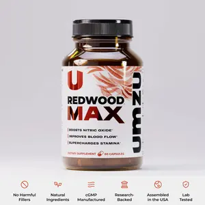 UMZU Redwood Max - Advanced Nitric Oxide & Blood Flow Support with Vitamin C Niacin & Resveratrol 60 Capsules 30-Day Supply for Men & Women