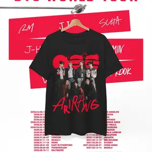 Bangtan Members Arirang Magazine Unisex Heavy Cotton Tee: Bangtan Kpop Concert World Tour Merch & Gift 2026