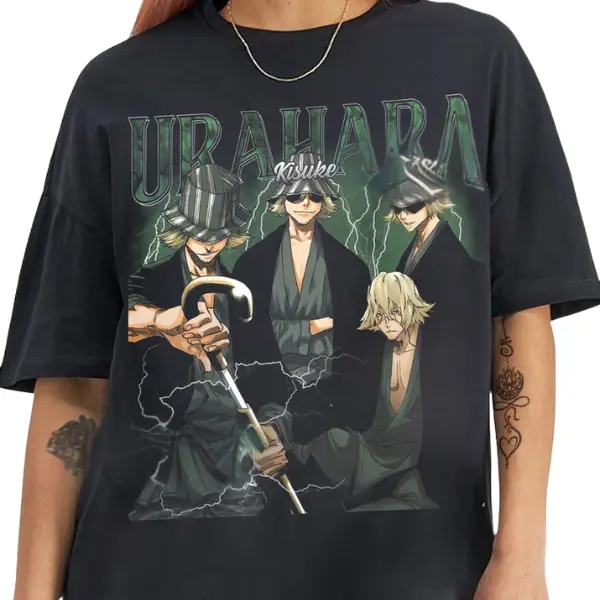Limited Kisuke Urahara Y2K Anime T-Shirt, Vintage Manga Graphic Tee, Retro Otaku Streetwear, Bleach Fan Shirt, Unisex