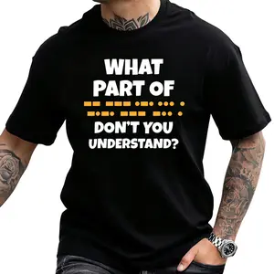 Humorous, Which Aspect of Morse Code Is Unclear to You? Ham Radio Code T-Shirt Designed for Both Men And Women, Featuring a Summer Style with Short Sleeves, Made from 220G Pure