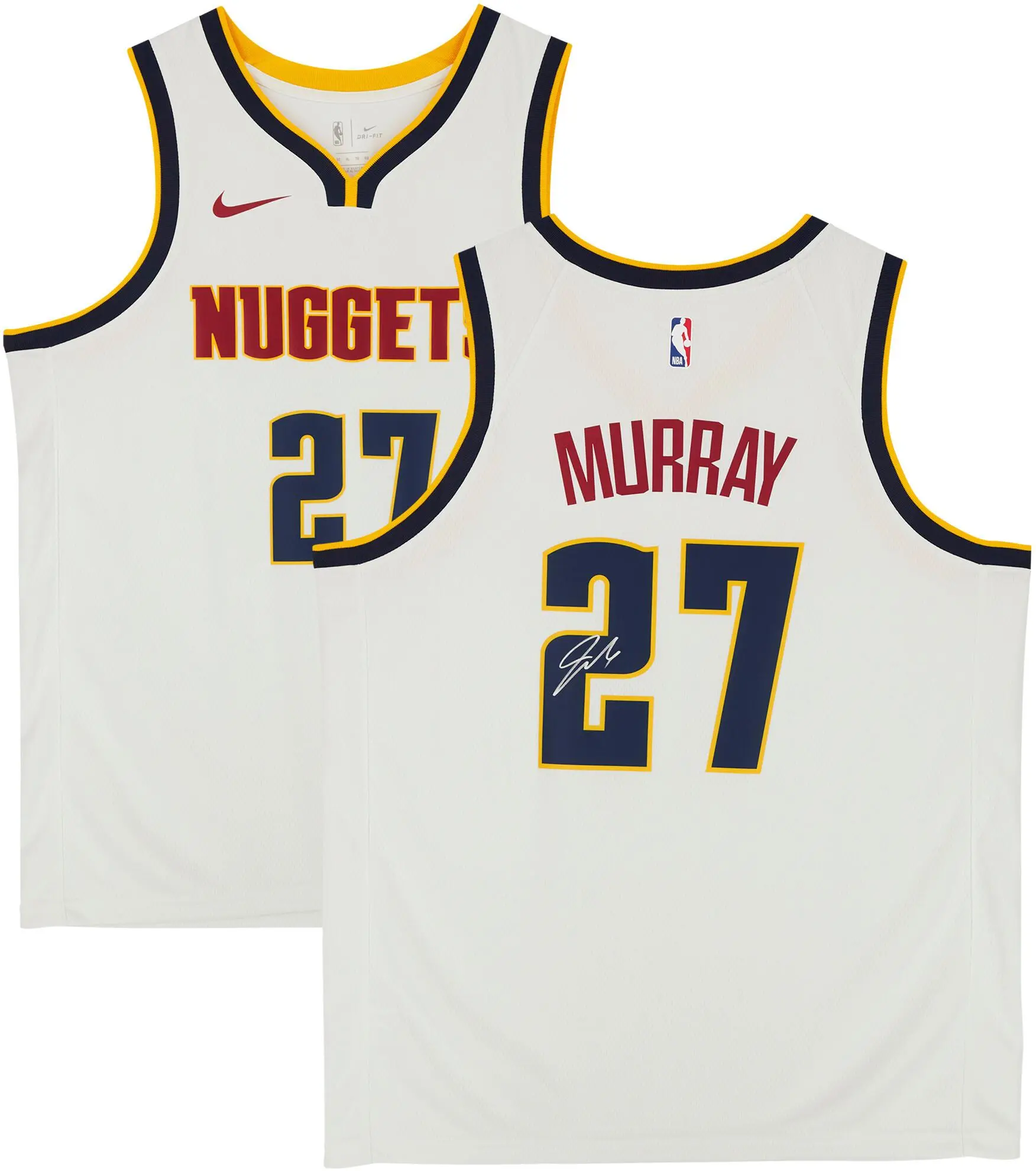 Jamal Murray Denver Nuggets Autographed Nike 2021 White Association Swingman Jersey - Fanatics Authentic Certified