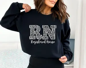 Registered Nurse T-Shirt, Sweatshirt & Hoodie - Nurse Crewneck Shirt, RN Crewneck, Nurse Gift, Nursing Student Gift, Nurses Shirt, Registered Nurse Hoodie Cotton Fabric