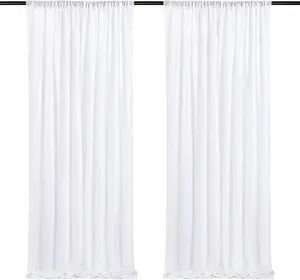 White Sequin Backdrop Curtains 2 Panels 2FTx8FT Glitter Drapes Backdrop Sparkle Curtains Photo Backdrop Party Wedding Baby Shower Curtain Sparkle Photography Background Party Decor Curtains
