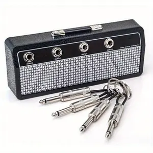 FaddishDeal Guitar Amp Key Holder with 4 Socket Keys & Wall Mounting Kit Quick Easy Installation Keychain Charm Design Classic