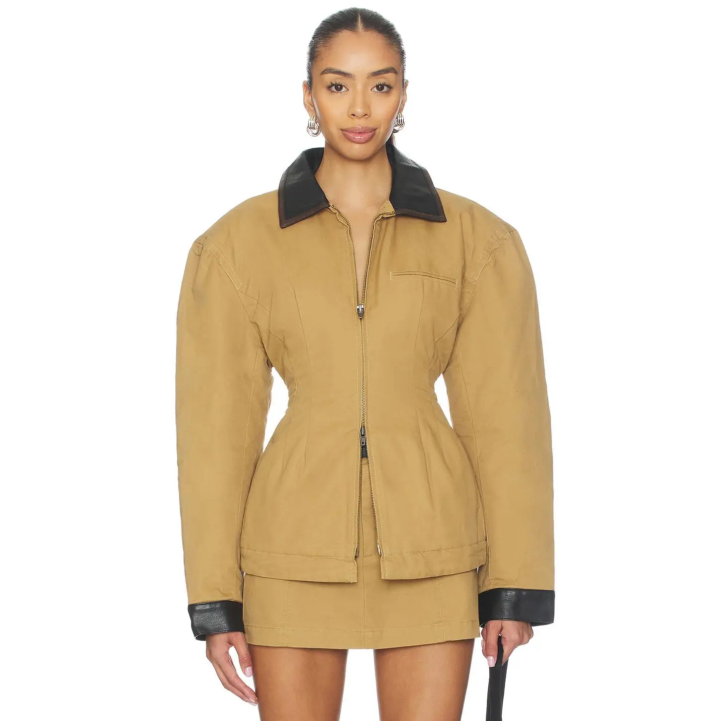 Bubish Olivia Cinched Country Jacket in Tan Bubish Olivia Cinched Country Jacket in Tan