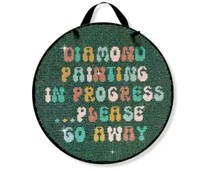Diamond Painting Kit, ROUND Drills, 12.5" Hanging Sign