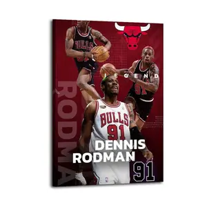 Dennis Rodman Gift For Friend Poster Bed Room Living Room Decor Modern Aesthetic Modern Aesthetic Office Gym Art Posters For Dorm Wall Decor