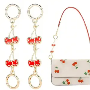 Cherry Extension Chain Shoulder Strap Bag, Fashionable Bag Accessories, Perfect for Handbags & Wallets, Ideal for Easter, Mother's Day, Independence Day